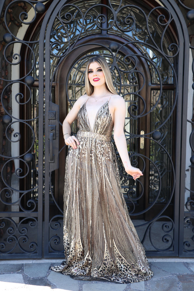 DORIS GOLD DRESS